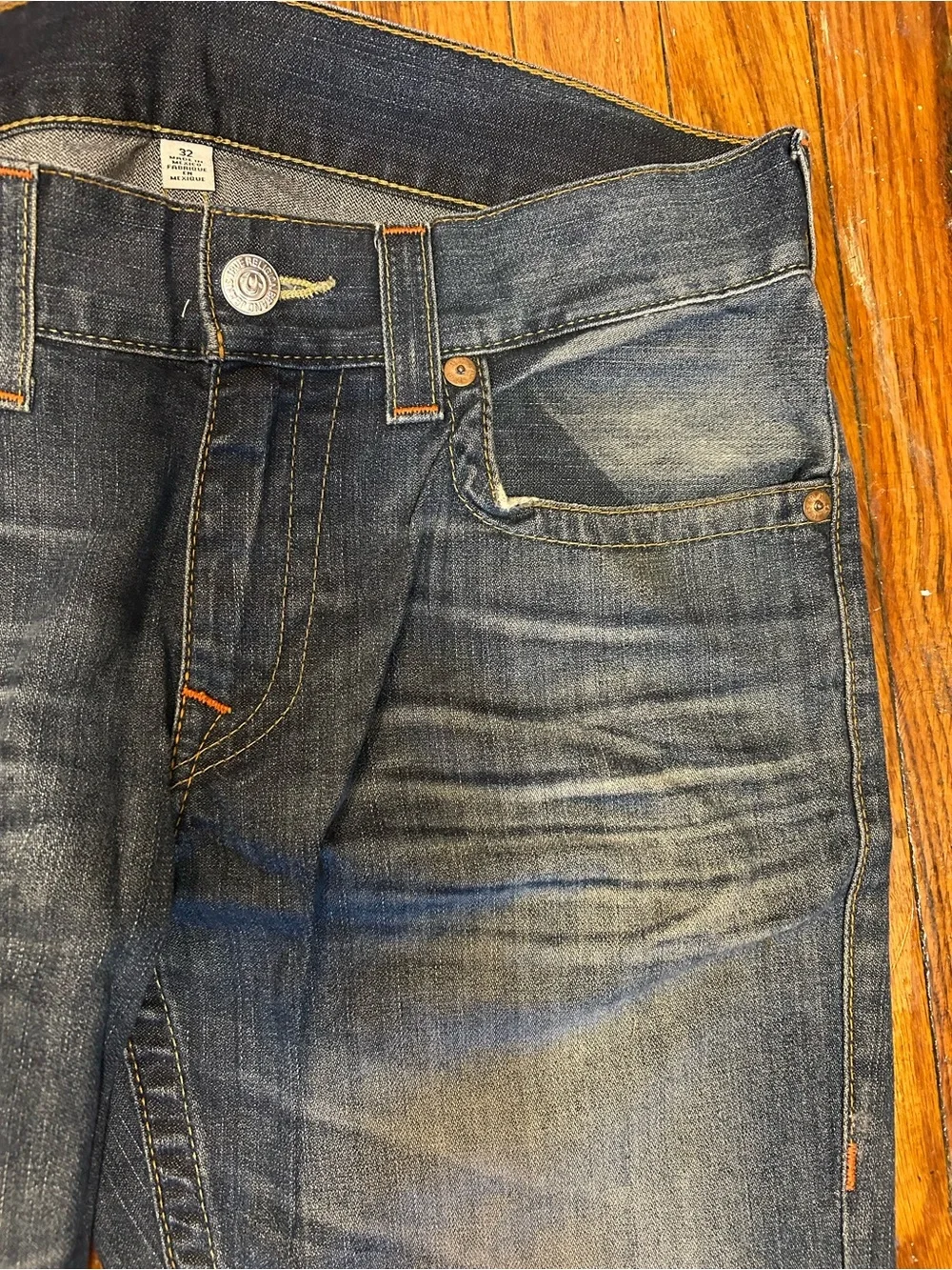 True Religion Men's Bootcut Jeans - Medium Blue Wash Size 32